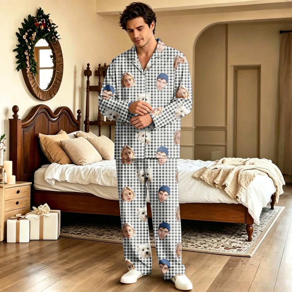 Unisex Long Sleeve Long Pants Pajama Set - Casual Loungewear Sleepwear for Men and Women
