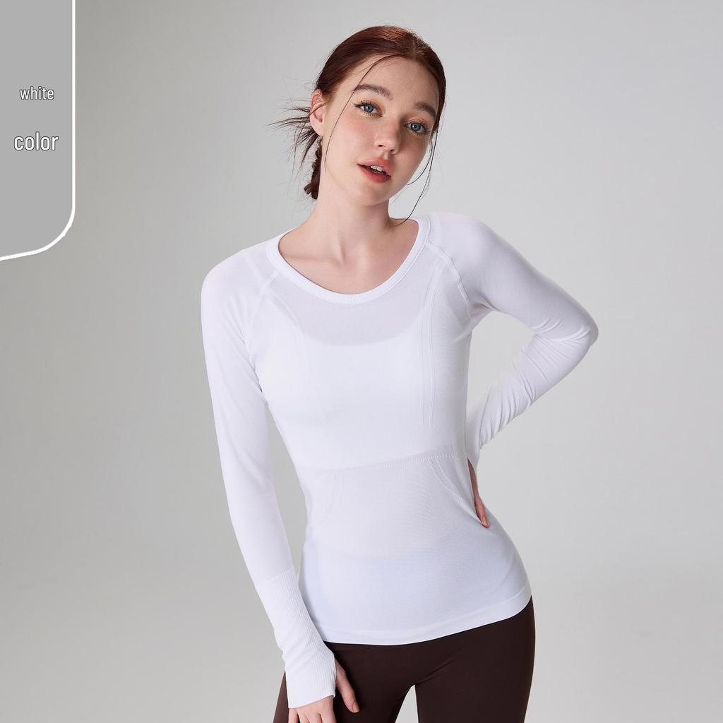 Women's Long Sleeve Round Neck Yoga & Tennis Fitness Top