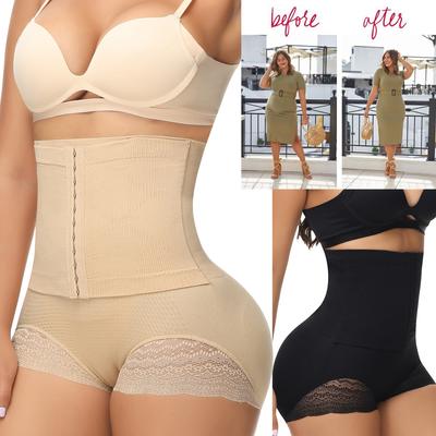 Gorset modelujący dla kobiet Secret Women Wysoki stan Bezszwowe majtki modelujące z przednimi haczykami Majtki modelujące brzuch BuLifter sznurowane