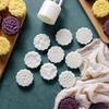 1 Set Diy Mooncake Mold Plastic Hand Press Pastry Mold Mung Bean Cake Embossing Kitchen Baking Tool Cookie Moon Cake Cutter
