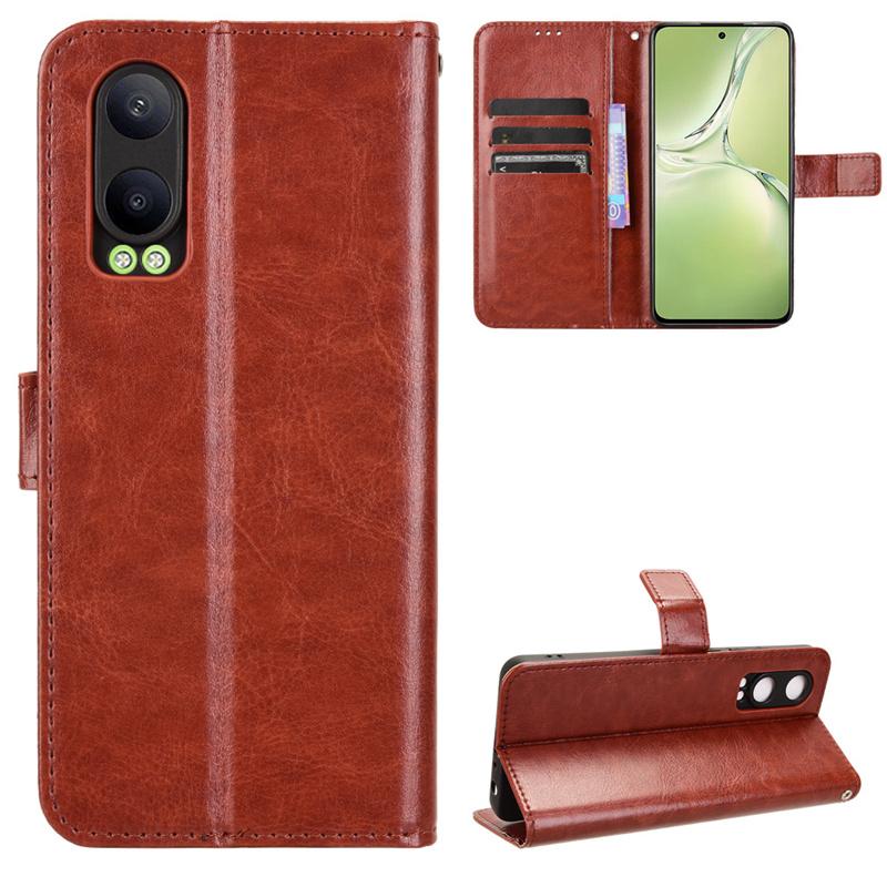 

Кожаный флип-чехол для OnePlus Nord CE 4 Lite Nord 4 3 5G N30 SE защитный чехол-кошелек слот для карт подставка чехол-корпус Fundas For Nord CE 4 Lite коричневый