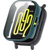 2in1 Case + Tempered Glass for Xiaomi Redmi Watch 5 Lite, Green