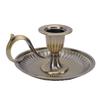 Vintage Candle Holder Retro Bronze Handheld Candlestick Zinc Alloy for Table Decor Home   Decoration