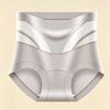 Calcinha de Cintura Alta Sem Costura com Controle de Barriga Feminina Respirável Microfibra Roupa Íntima Macia Elástica Tecido Sedoso Painéis de Renda Algodão que Absorve a Umidade