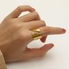European and American Minimalist Gold Wide Band Ring - Hip Hop Statement Fashion Ring
