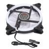 RGB Fan Multicolored Chassis Fans Desktop Computer CPU Cooling Aurora Silent 12cm(Aurora Double Aperture Multicolored
