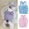 Pet Striped Dress Spring Summer Sleeveless Large Bow Small Dogs Cats Dress Breathable Pet Costume Outfit Apparel