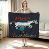 1PC Pippi Longstocking Custom Name Patterned Flannel Blanket Suitable For All Seasons for Home Decor Warmth and Comfort Gifts Holiday Present