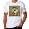 Cute Weasel In Floral Garden Tshirt Work Duty Casual Tshirt
