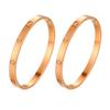 Rose Gold Titanium Steel Bracelet for Women: Light Luxury, Diamond Inlaid, Non-Fading, Fashionable, High-End European and American Style.
