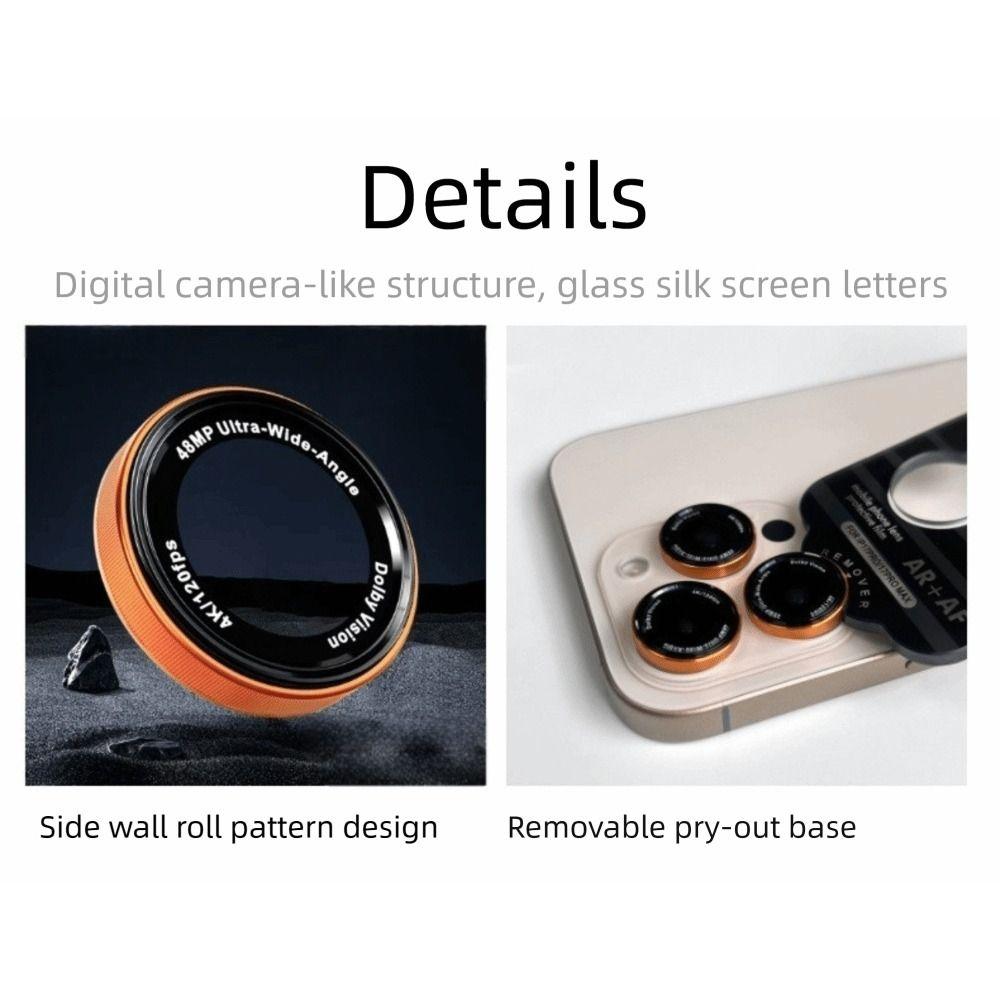 Camera-like AR Camera Lens Protector Metal Lens Ring Protector for iP17 Pro Max Air