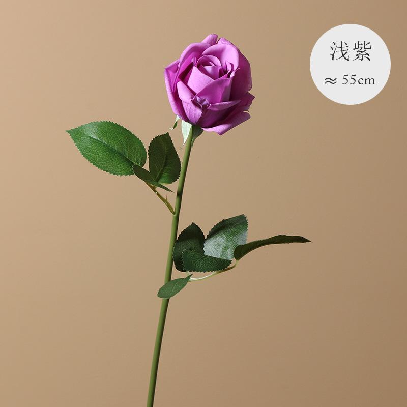 High Imitation Rose Single Touch Moisturizing Rose Wedding Home Decoration Bouquet Ornament Rose Bud