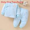 Newborn Baby Clothes Cotton Thick T Shirt Set With Stripes For Winter Comfort