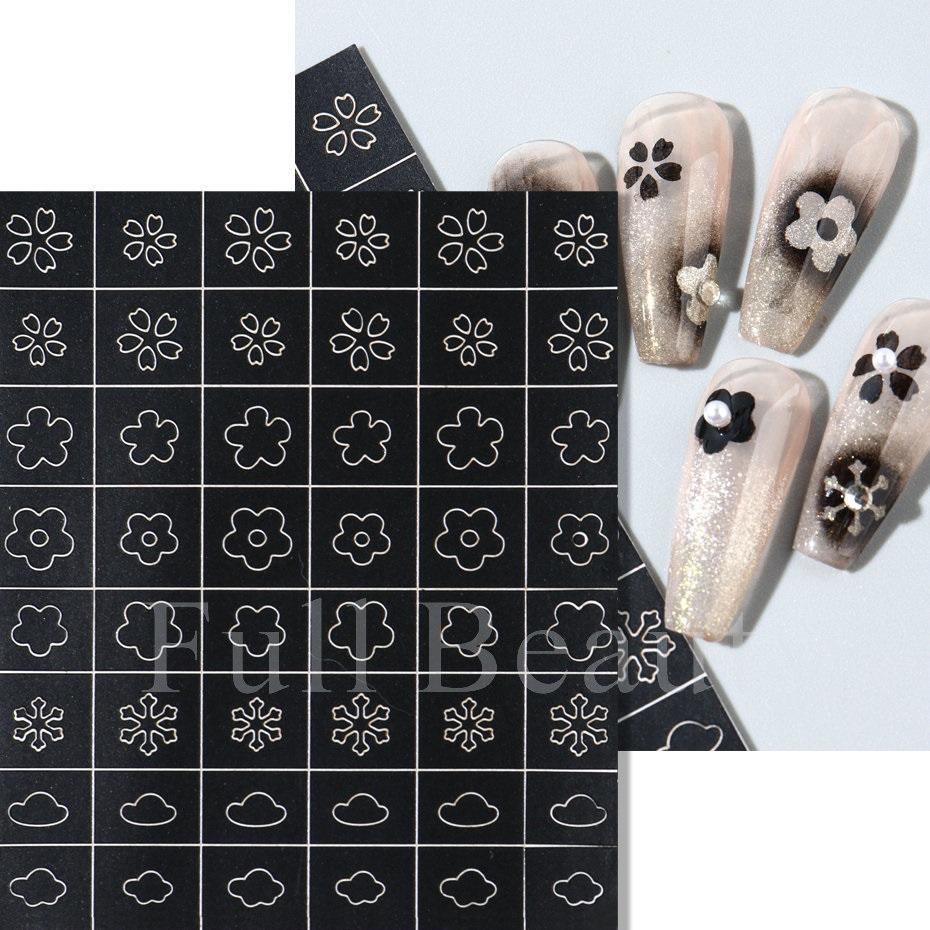 

Смужка для французького манікюру Форми для нігтів Напрямні для французьких кінчиків Наклейка для нігтів Геометрія Лінії Наклейки Обгортки для лаку Аерограф Трафарети