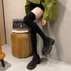Ladies Knee High Shaft Shoes Thigh New In Platform Women's Long Boots Above Over The Boot Gyaru Goth Gothic Demi-season Quality