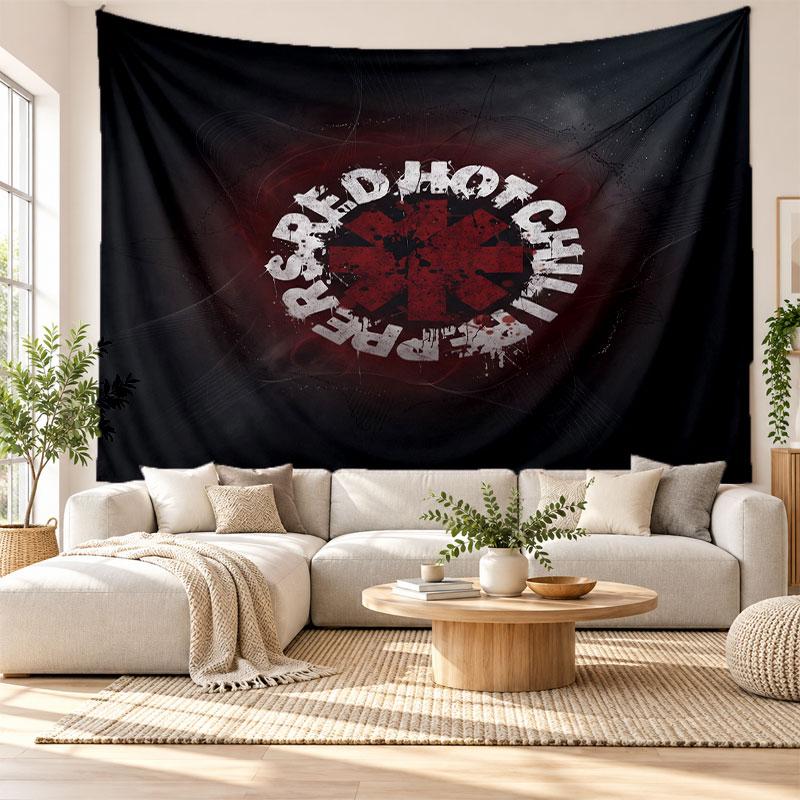 Arazzo da Parete Red Hot Chili Peppers, Appeso a Parete in Tessuto Morbido, Sfondo Decorativo per Camera da Letto Arte Murale per la Casa