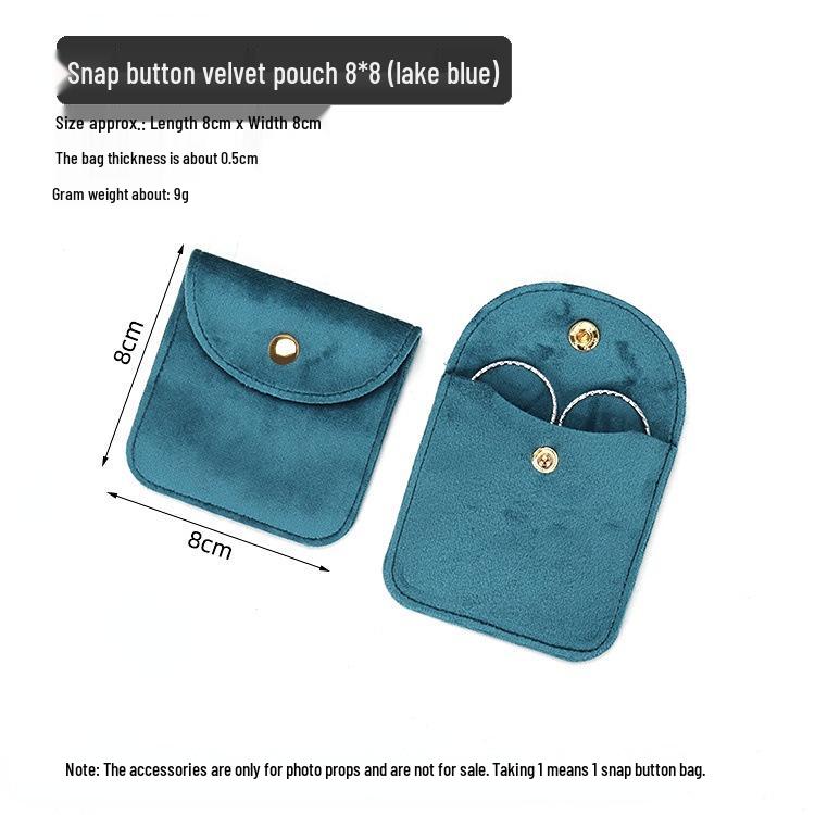 Samt Druckknopf Schmuckbeutel für Ringe & Halsketten - Mini Aufbewahrungsbeutel