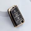 Tpu Car Key Case Cover For Vw Volkswagen Golf 7 Mk7 Tiguan Mk2 For Seat Ateca Leon Fr 2 Ibiza For Skoda Octavia A7 Shell Fob