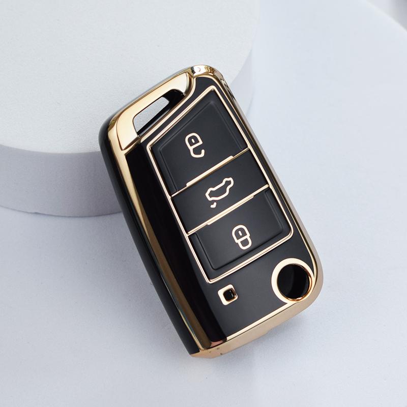 Tpu Car Key Case Cover For Vw Volkswagen Golf 7 Mk7 Tiguan Mk2 For Seat Ateca Leon Fr 2 Ibiza For Skoda Octavia A7 Shell Fob