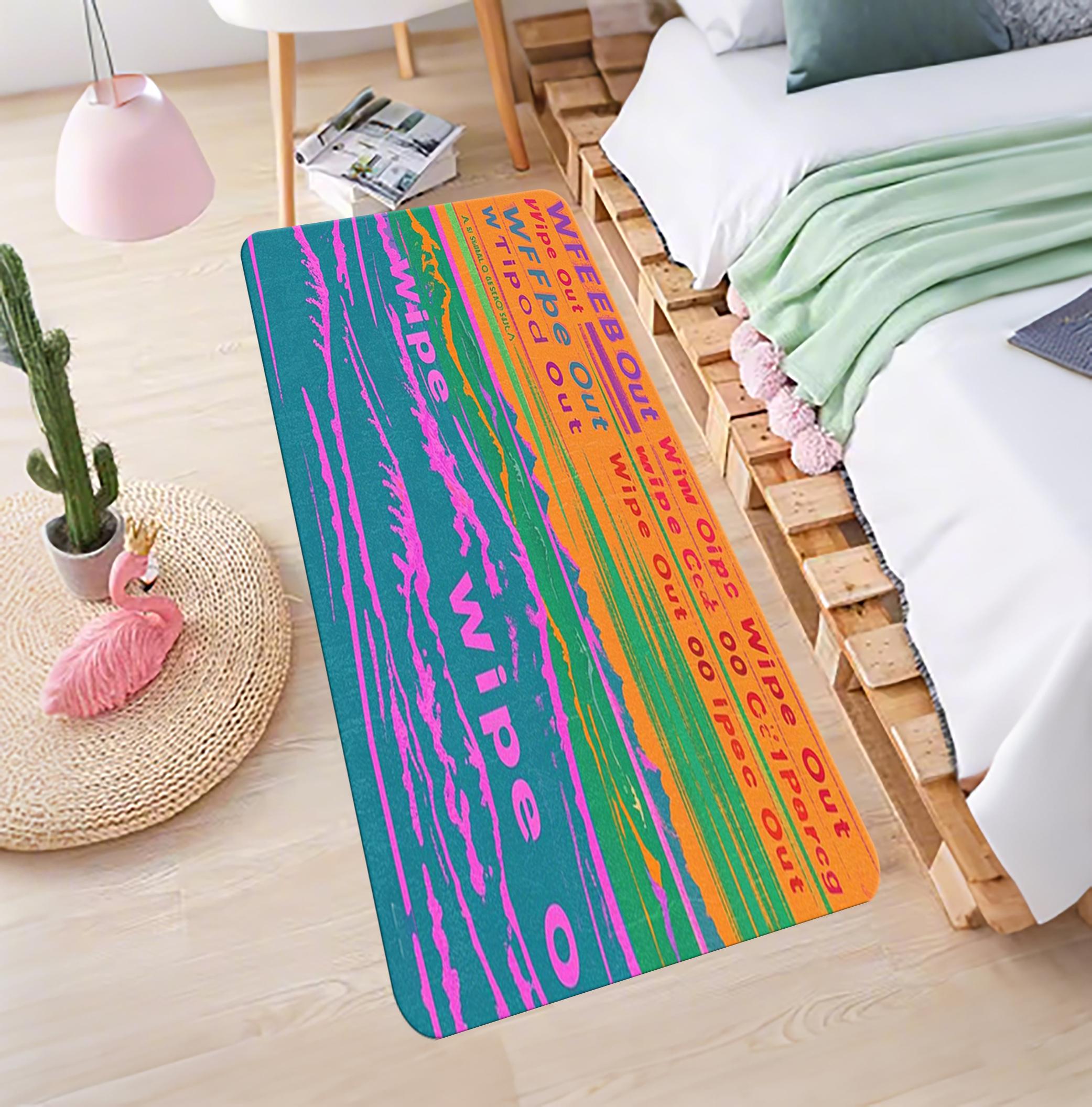 

The American coastline pop pattern is suitable for non-slip rugs for living room, bedroom, kitchen, and hallway decoration 40cmx60cm