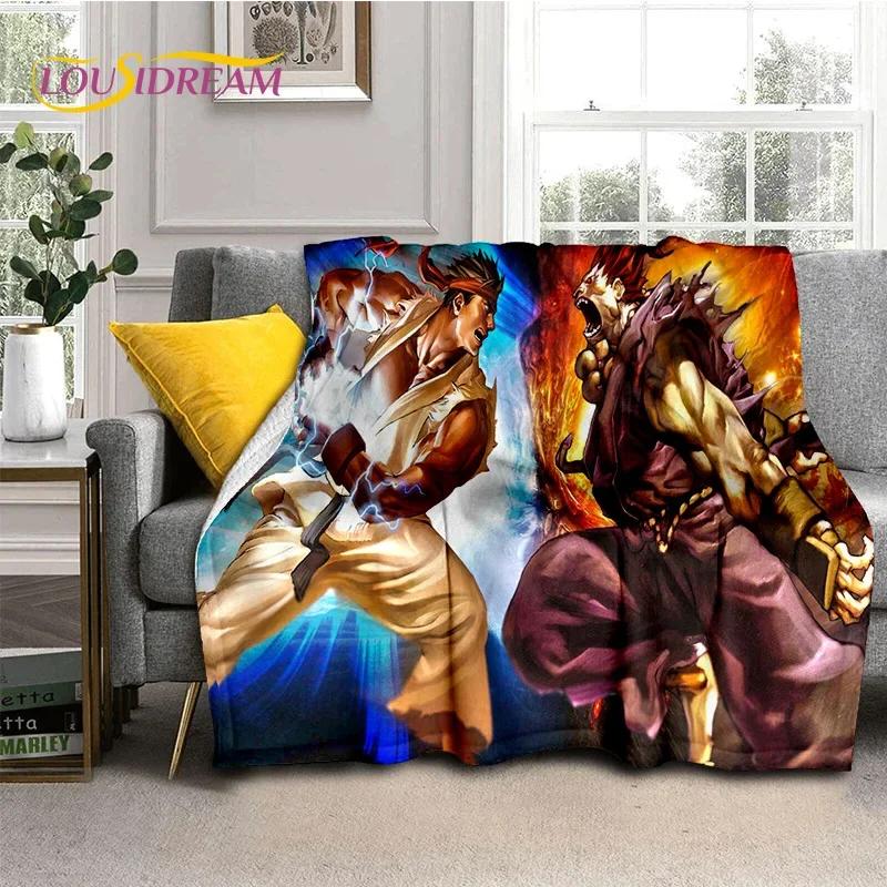 Retro Game Street Fighter SF Soft Flannel Blanket for Beds Bedroom Sofa Picnic,Throw Blanket for Cover Outdoor Leisure Nap Gift