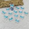 Luxury 3D Silver Cat Eye Butterfly Nail Art Rhinestones