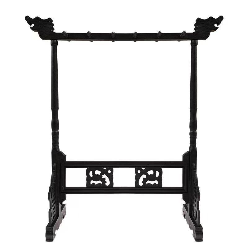 Resin Fountain Pen Holder & Calligraphy Brush Stand - Chicken Wing Wood, Simple Retro Desk Ornament Set