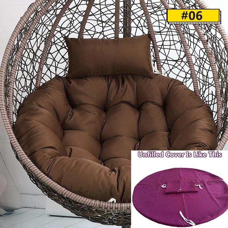 Hanging Swing S/L Unfilled or Filled Egg Basket Seat Chair Cushion Cover (NO Chair)Papasan Round Detachable Pillow Home Patio