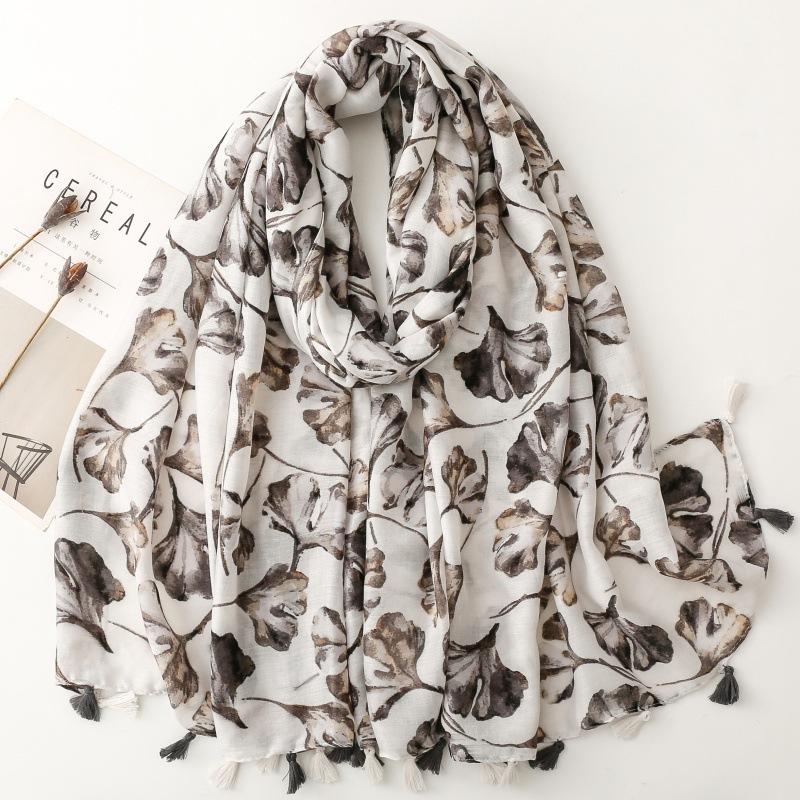 88*190Cm Luxury Women Long Viscose Scarf Bohemian Styles Paisley Pattern Cotton Linen Shawl Lady Tassel Muslim Hijab Wrap