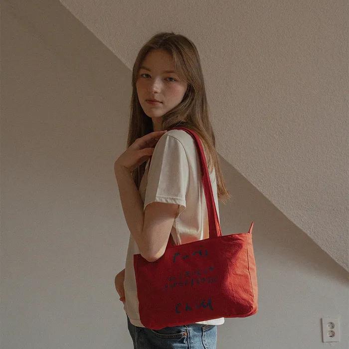 Paper Heart Puffer Bag (Chilli)