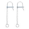 2PCS Trailer Coupler Pin with Chain 1 4in Diameter Heavy Duty Hitch Locking Pin for Towing