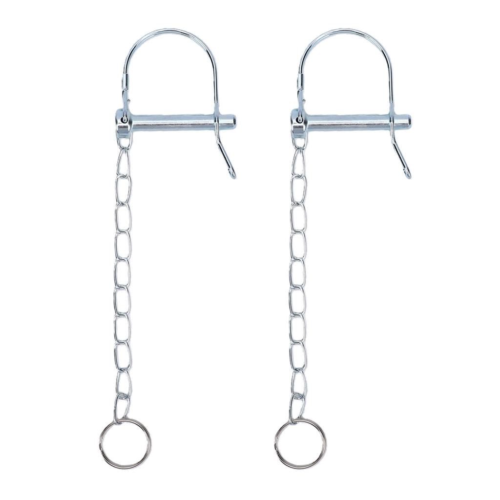 2PCS Trailer Coupler Pin with Chain 1 4in Diameter Heavy Duty Hitch Locking Pin for Towing