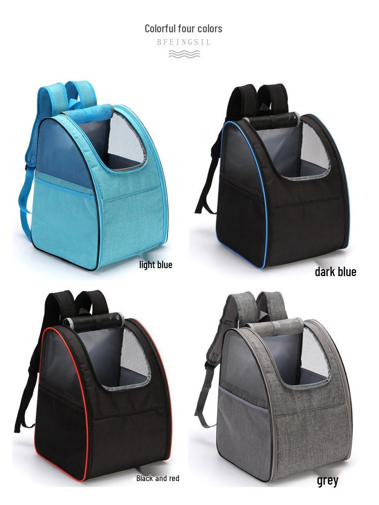 Large Capacity Double Shoulder Cat Carrier Backpack - Portable Pet Travel Bag for Outdoor Use