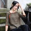 Women's Summer Chinese Style Gentle Elegant Tea Clothes Tops
