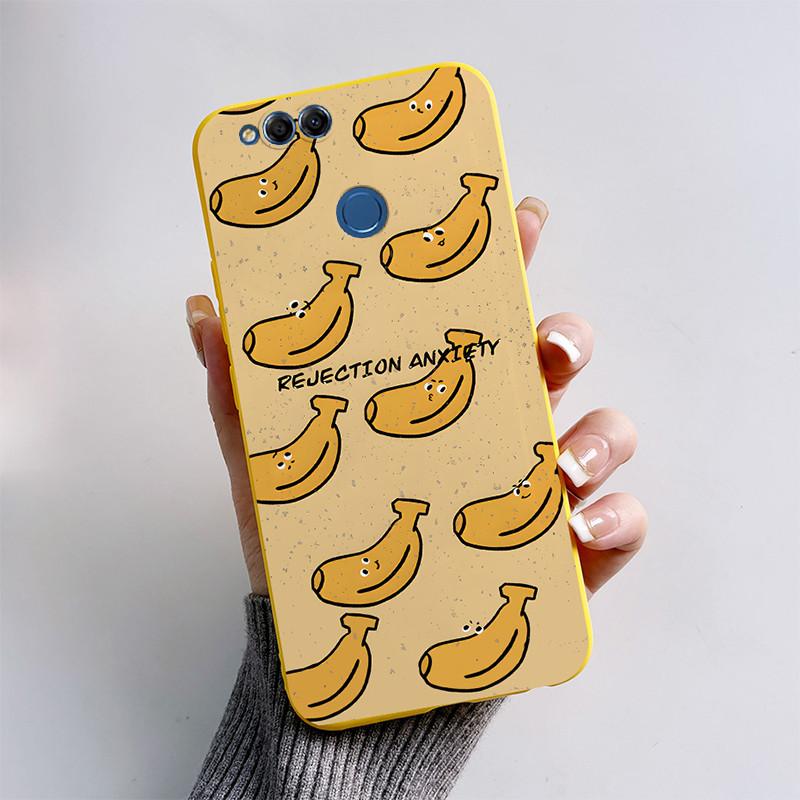 For Honor 7X Case Matte Cover Honor7X 7 X Soft Silicone Cute Cat Cartoon Case For Huawei Honor 7X BND-L21 BND-L22 BND-L24 Coque