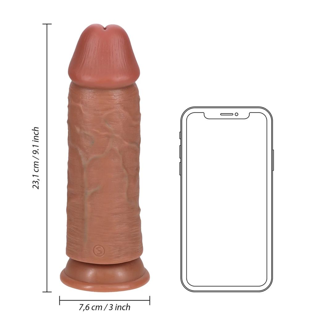 RealRock - Extra thin realistic dildo 23 cm
