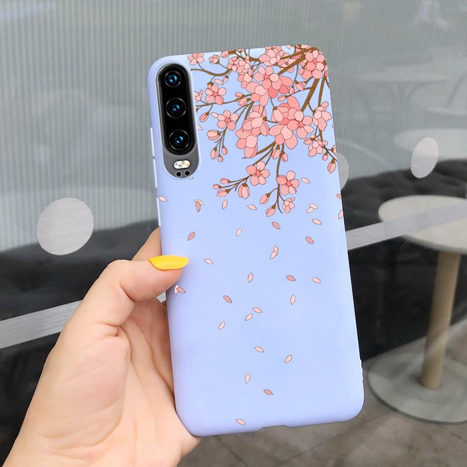 P30 Lite Case Fashion Flower Pattern Phone Case For Huawei P30 P 30 P30Lite 2020 MAR-LX1M Shockproof Bumper Soft TPU Funda Coque