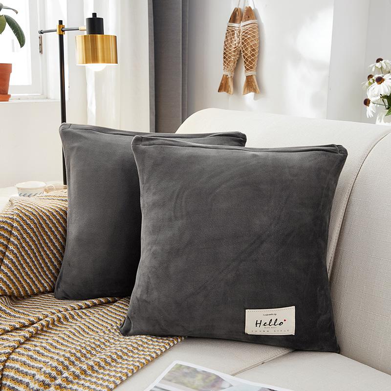 

Наволочка из бархата цвета олида, наволочка цвета конфет, наволочка для дивана, офисный декор для вечеринки, наволочка для дивана, домашний декор 1 шт. 45*45cm темно серый