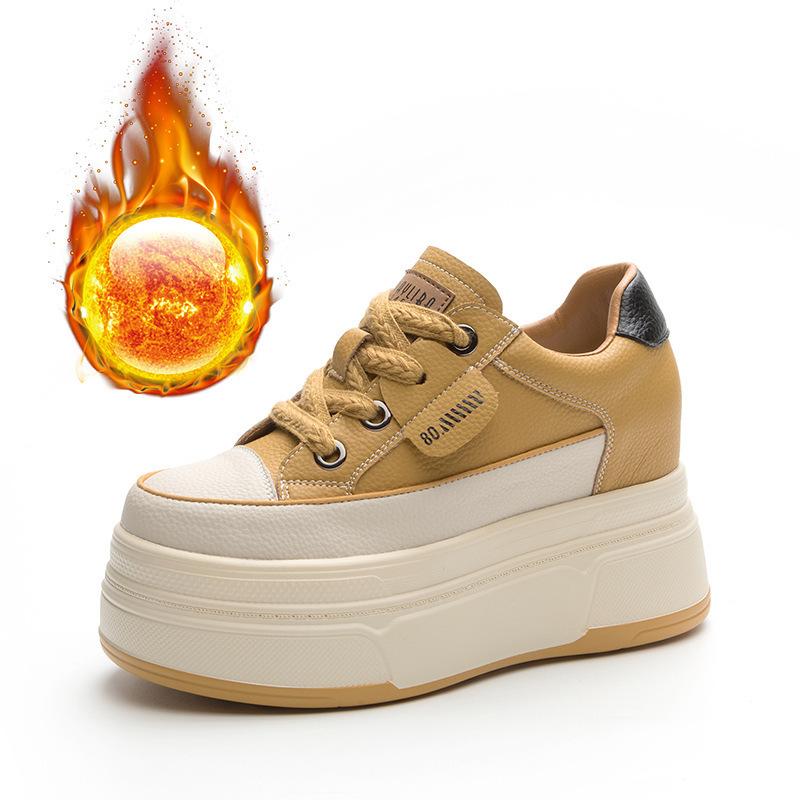Autumn women's shoes new small thicksoled wedge heel muffin heel women's shoes inner height increase and casual shoes women's tide