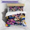 3pcs Custom Name Cartoon JoJo's Bizarre Adventure Bedding Set Duvet Cover Closure Includes 1 Duvet Cover & 2 Pillowcases for All Seasons Bedroom Decor