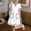 ZANZEA Women Eelgant Casual V-Neck Summer Short Sleeve Dress
