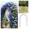 Simple Style Arch Trellis For Climbing Plants Foldable Metal Frame Black/white