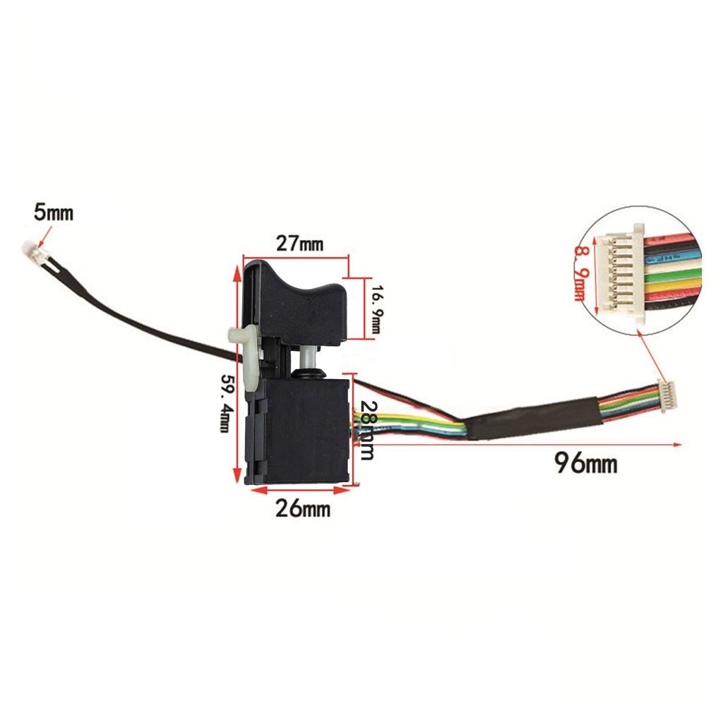 1 Pcs Electric Drill Trigger Switch ForDayi For A3/2106 Cordless Electric Wrench Brushless Electric Wrench Switch Accessories