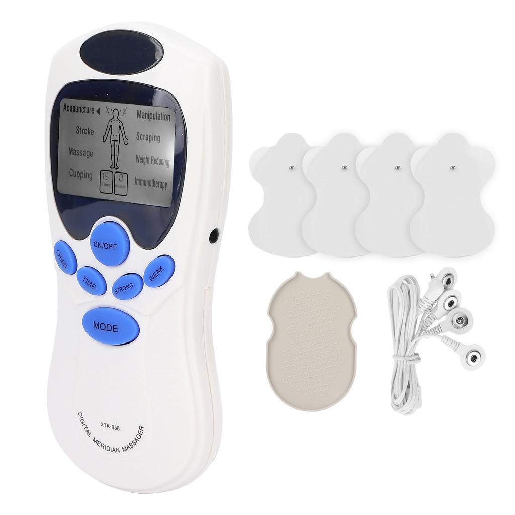 Muscle Stimulator Portable Mini Electronic Pulse Massager EMS Machine with 4 PadsUS Plug 100‑240V