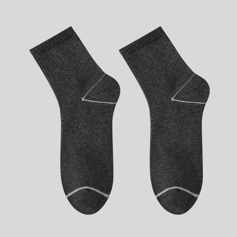 LangSha Men s Anti-Odor Mid-Calf Sports Cotton Socks