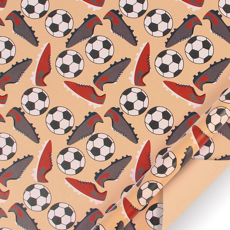 

New World Cup Football Party Retro Kraft Wrapping & Gift Paper