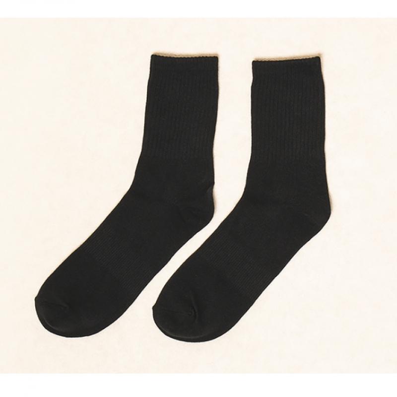 DaiSo Men S Ribbed Mid Thigh SockS Black 4 pairS