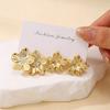 Beliebte Retro-Gold-Blumenohrringe Damen Einfache Sonnenblumen-Steckohrringe Ohrschmuck