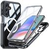 Custodia Trasparente 360° Anti-caduta, Assorbiurti e Antigraffio, con Supporto Magnetico per Ricarica Wireless, per Telefono Cellulare Samsung A16