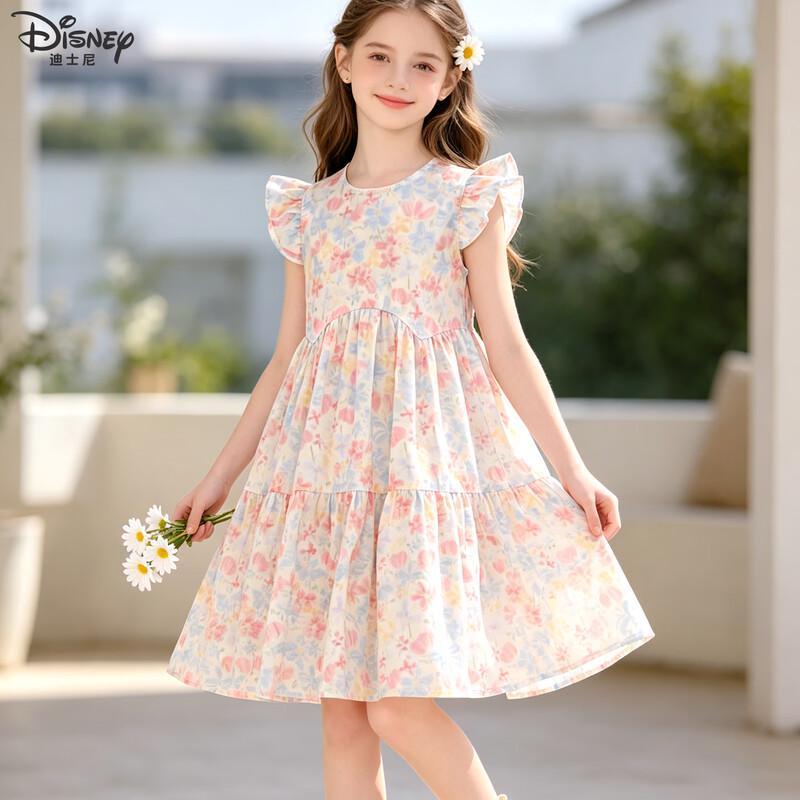 Disney Girls  Summer Floral Cotton Princess Dress 140